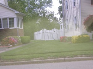 PVC Contemporary Picket fence